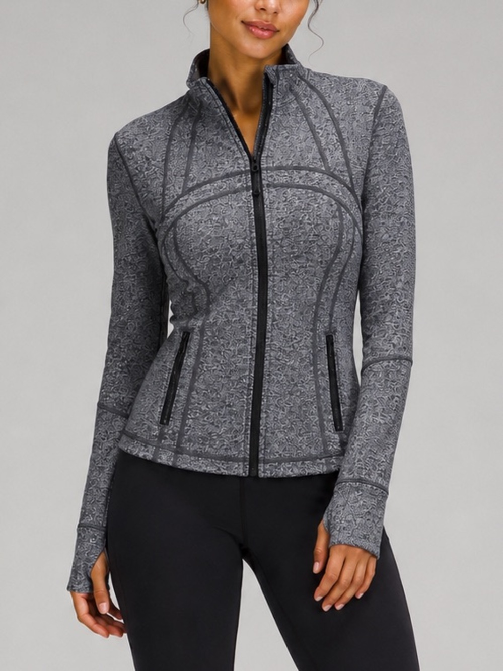 Lululemon Define Jacket Heathered Gray Size 8 Full Zip Athletic Jacket